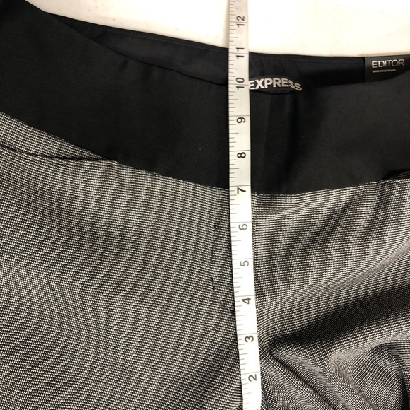 Express NWT Editor Flare Leg Trouser Dress Pants Womens Size 6 Black Low Rise - Picture 5 of 7